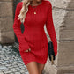 🌸 HOT SALE — 50% OFF! 💖 Cable Knit Bodycon Mini Sweater Dress – Curve-Hugging Fit, Soft Chunky Knit 🧶 Cozy & Chic for Parties, Dates & Christmas 🎄 Warm, Flattering & Versatile for Winter ✨