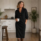 🔥 HALF PRICE & Buy 2 FREE SHIPPING! 👗 Women's Ribbed Knit Sweater Dress with Lapel Collar ✨ Soft & Cozy — Ideal for Daily Wear, Office & Parties 🛍️