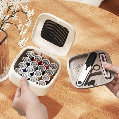 ⏳LAST DAY 50% OFF🧵Compact Magnetic Sewing Kit✂️With Thread Spools, Scissors & Needles📌Safe Magnetic Needle Holder✨Easy Carry Sewing Repair Set