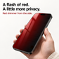 ⏳LAST DAY 50% OFF❤️📱Red Shimmer Privacy Tempered Glass Screen Protector✨Front Clear View, Anti-Peep Design, Red Reflection Effect💥 Scratch Resistant for iPhone🛻Perfect for Commute & Public Places